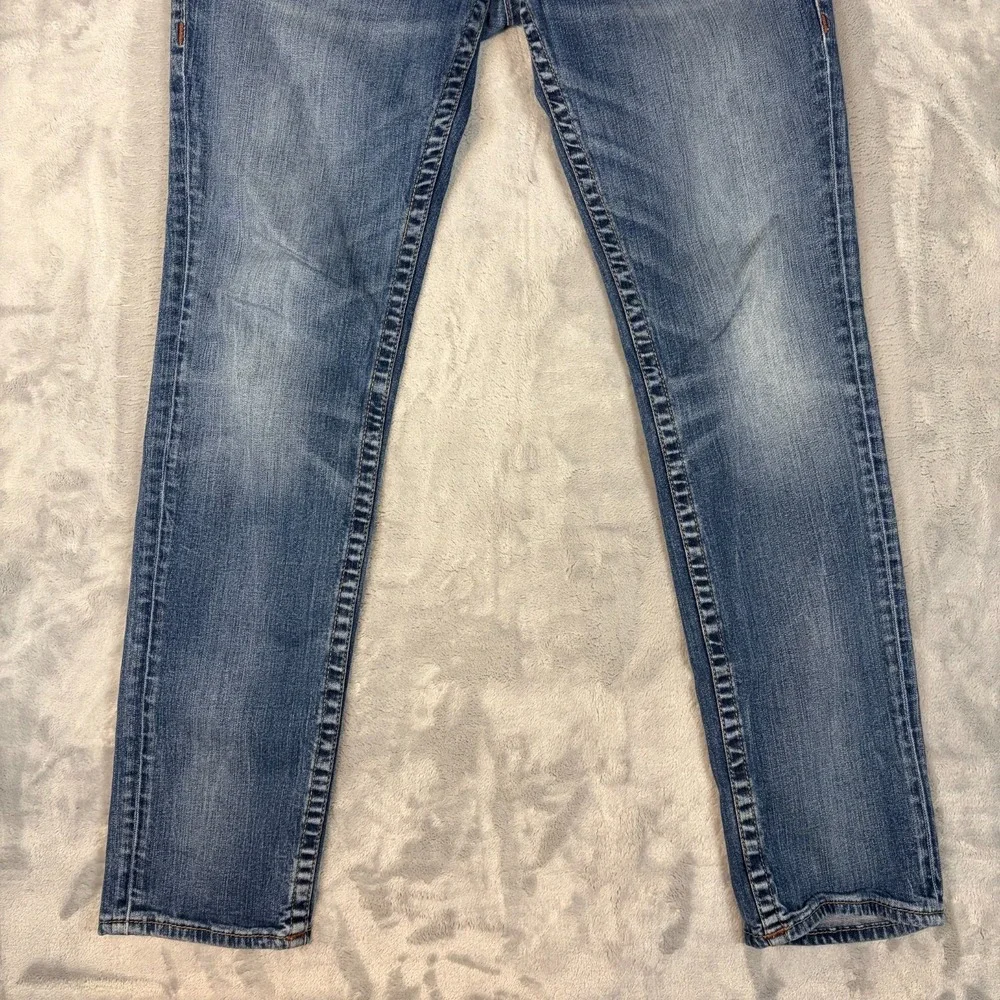 True Religion Men's Rocco Relaxed Skinny  Jeans Size 34x32 Blue jeans Flaps